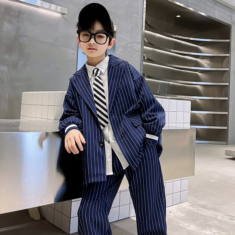 

2 шт./комплект, детский хлопковый костюм из куртки и брюк