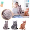 Plush Realistic 3D Cat Doll Cartoon Stuffed Simulation Cat Plushie Pillow Kawaii Soft Plush Animals Toy Cushion for Kids Girls 5
