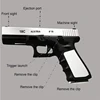 2024G18 Shell Throwing Glock Automatic Burst Toy Gun Can Launch Soft Bullet Alloy Outdoor Toy Shooting Weapon CS Boy Toy 2