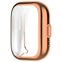 Premium Full Cover TPU Case with Smart Bumper & Screen Protector - Soft Protective Shell (Rose Gold)
