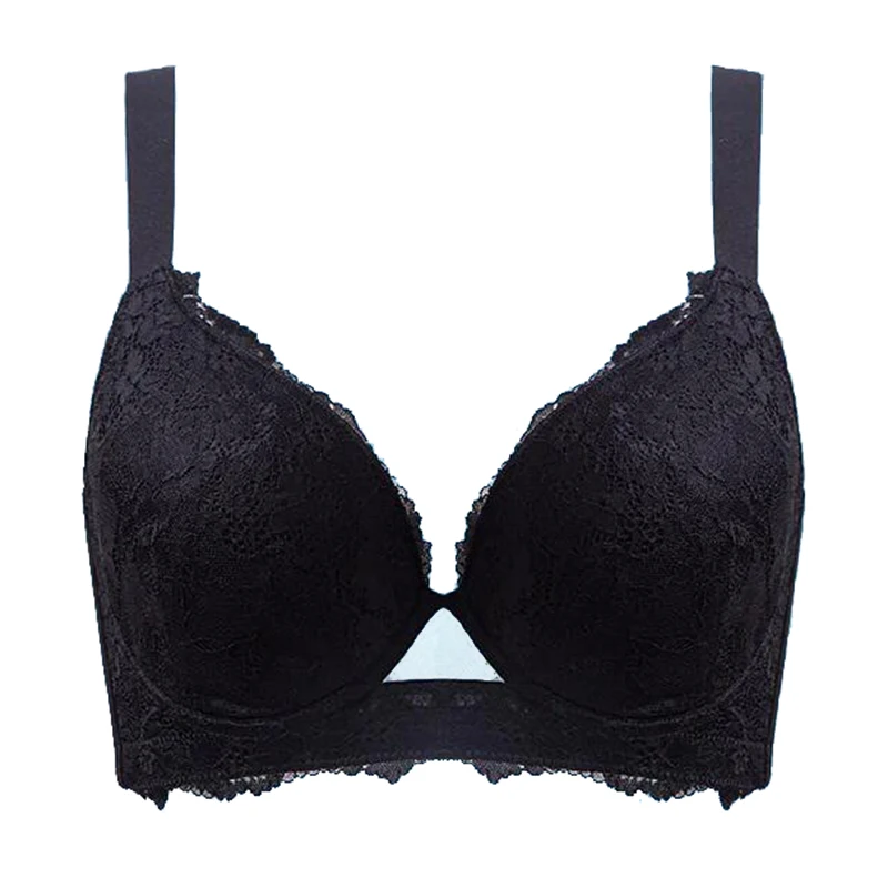 Sexy Lace Push Up Bra for Women 3/4 Thin Cup Floral Minimizer Underwire Female Large Size Lingerie 32 34 36 38 40 42 C D E F G