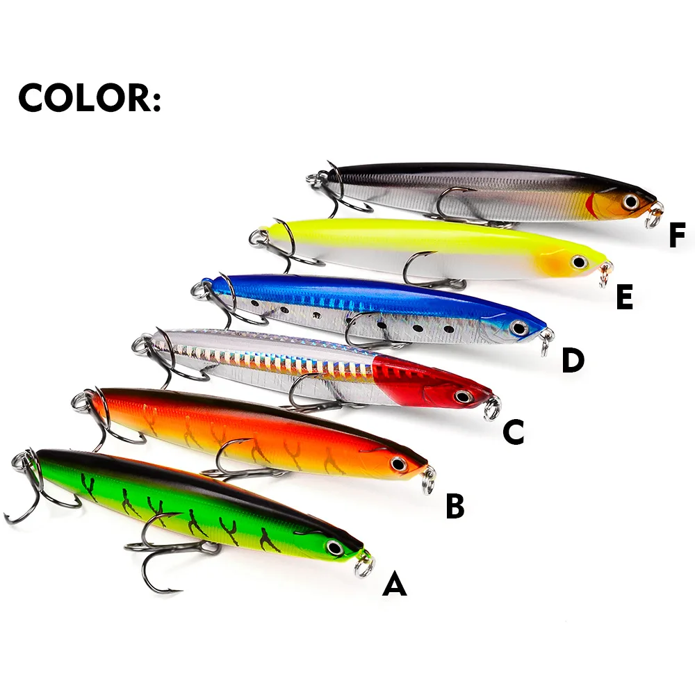 1 Stück Gewichte 10-24g Bleistiftköder Minnow Angelköder Harter Köder Sinkende Wobbler Pesca Isca Künstlicher Harter Köder für Barsch und Hecht – Detail 3