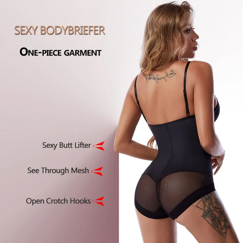 Women Seamless Tummy Control Bodysuit Backless Corset Built In Bra Body Shaper Soft Full Body Underwear Compression Camisole Top