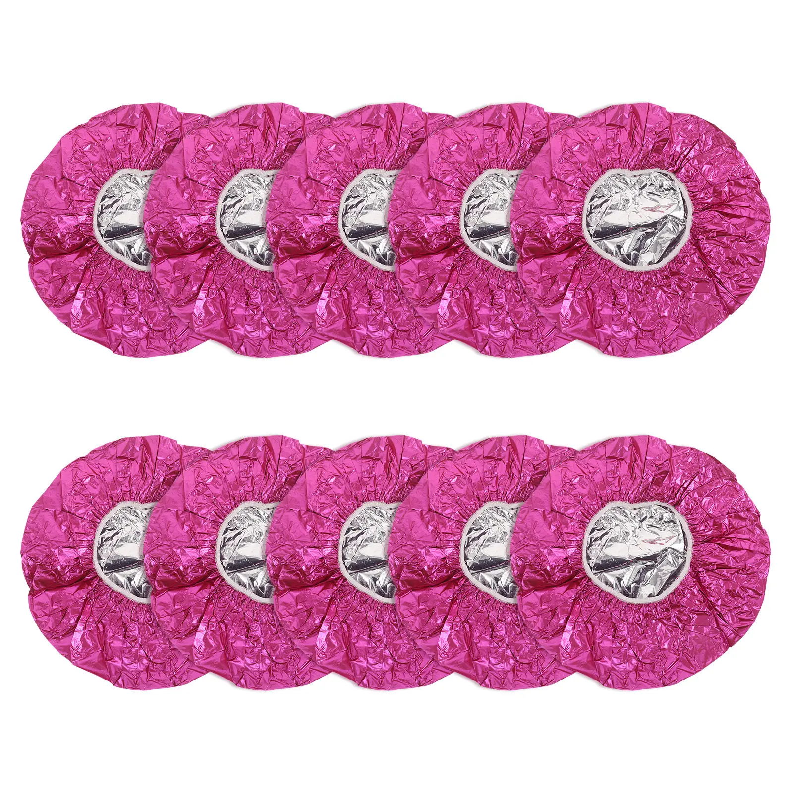 10Pcs 알루미늄 호일 헤어 캡 딥 컨디셔닝 헤어 컬러링 오일링 트리트먼트 열 보존 재사용 가능한 여행용 샤워