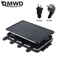 DMWD 2 Layer Hosehold Electric Griddle 220V 110V Hot Plate Non-stick Barbecue Machine For Roasting/Frying 1300W For 4-6 People 1