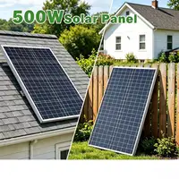 Générateur solaire compact 500W 1000W 12V, comprend un panneau solaire polycristallin et une batterie externe pour la maison, le jardin, l'extérieur et les voyages 4