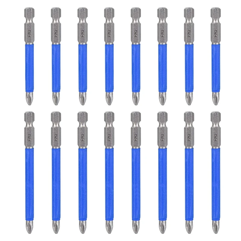 Promotion! 20Pcs Magnetic PH2 Screwdriver Bits Set Non-Slip Cross Head Electric 1/4 Inch Hex Shank 90Mm 65M |