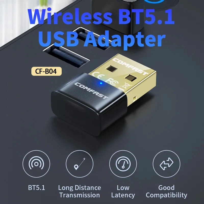 Usb Bluetooth Dongle Bluetooth 5.0 Mini Usb Dongle Adapter With Low Power  Consumption Plug And Play (Bluetooth 5.0) 