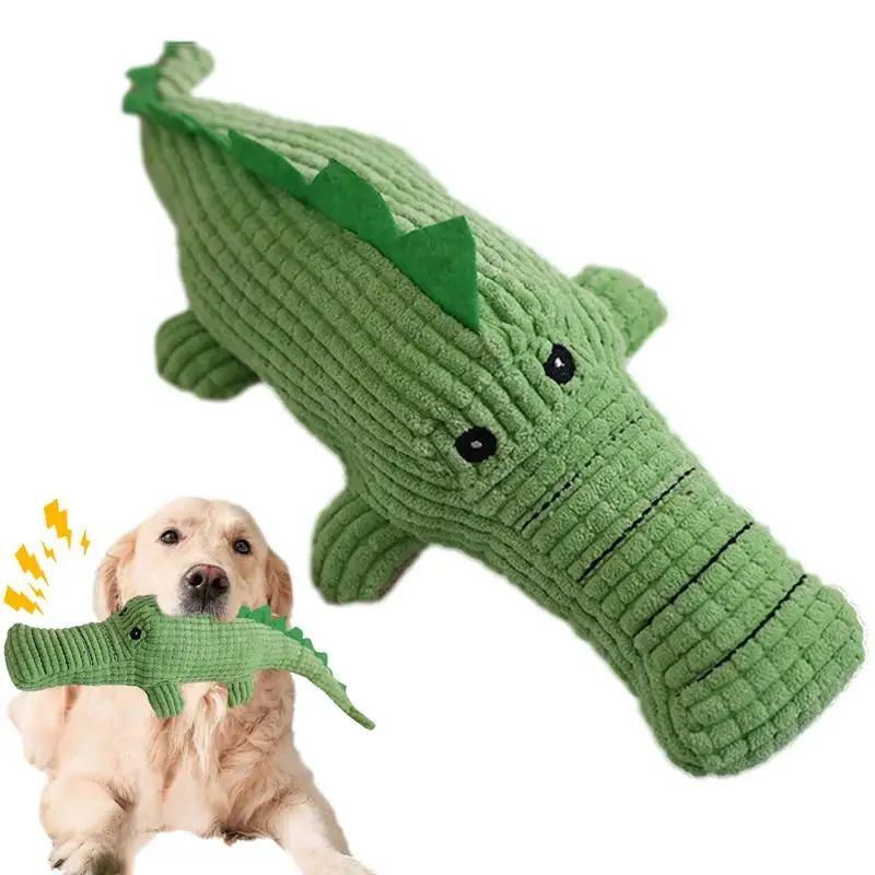 

Alligator Chew Toy For Dogs Biting And Grinding Toys Bite-Resistant Plush Sound-Making Toy Interactive Dog Chew Toys Puppies