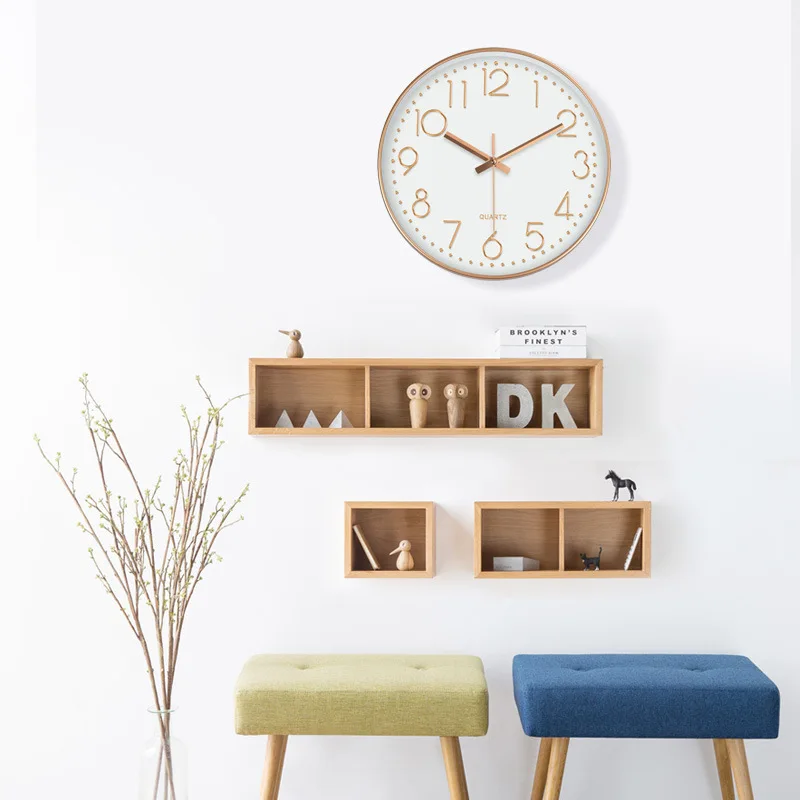 Modern Wall Clock 10 Inch Silent Non-Ticking Decorative Battery Operated Quartz Clock For Living Room Home Office 2