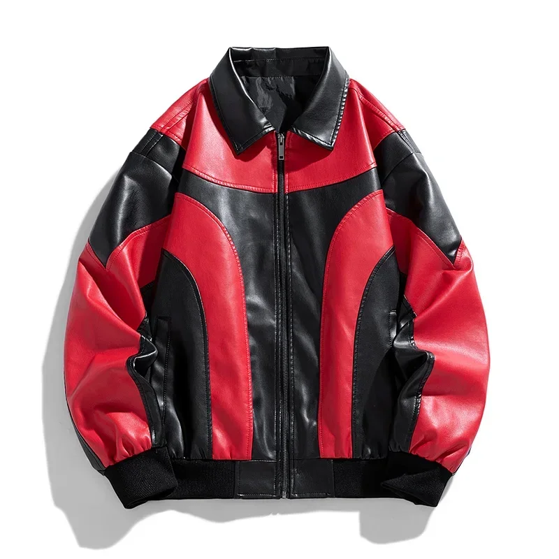 Leather Jackets Men Leather Jacket Autumn Winter PU Jacket Vintage Slim Biker Coats Mens Motocycle Jackets Coat Casual Street Wear Hip Hop Top