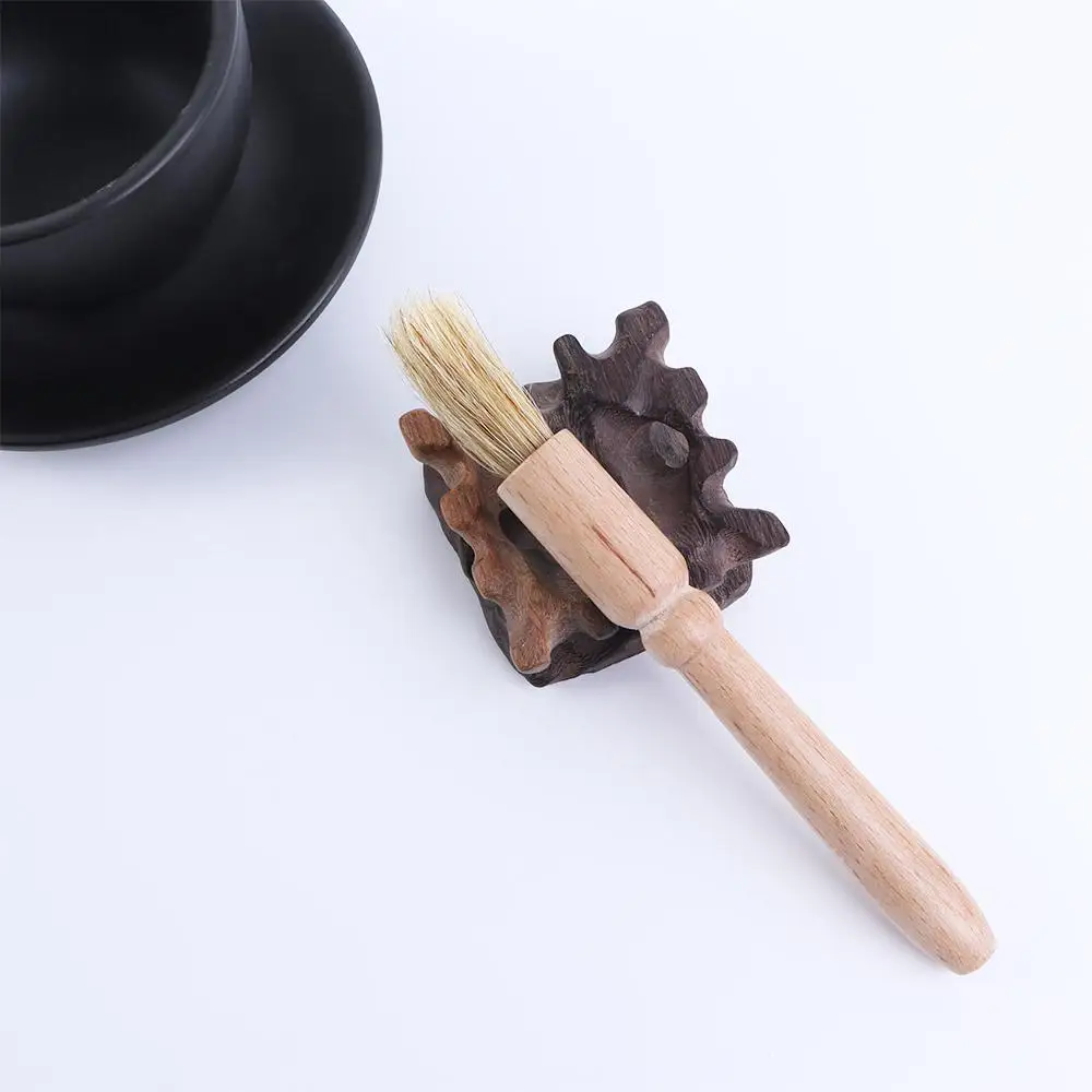 

Домашняя кофемашина, деревянная ручка, мягкая щетина, натуральная выпечка кофе, инструмент для чистки, Кондитерская щетка, очиститель эспрессо