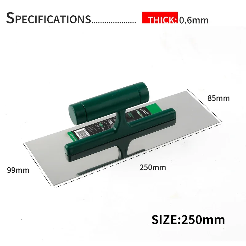 1Pcs Stainless Steel Professional Bricklaying Trowel Cement Scraper Mud Board Construction Plastering Tool with Plastic Handle 3