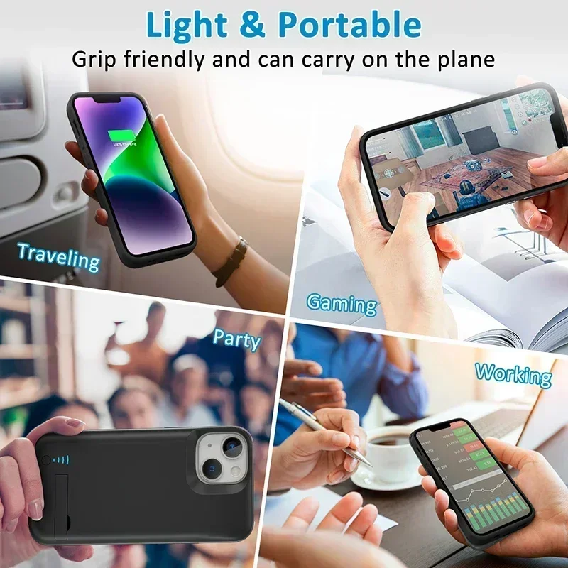10000Mah Fashion Power Bank For Iphone 16 Pro Max 15 Plus 14 13 12 Pro Max Battery Charger Case For Iphone 16 Pro Max Powerbank 5