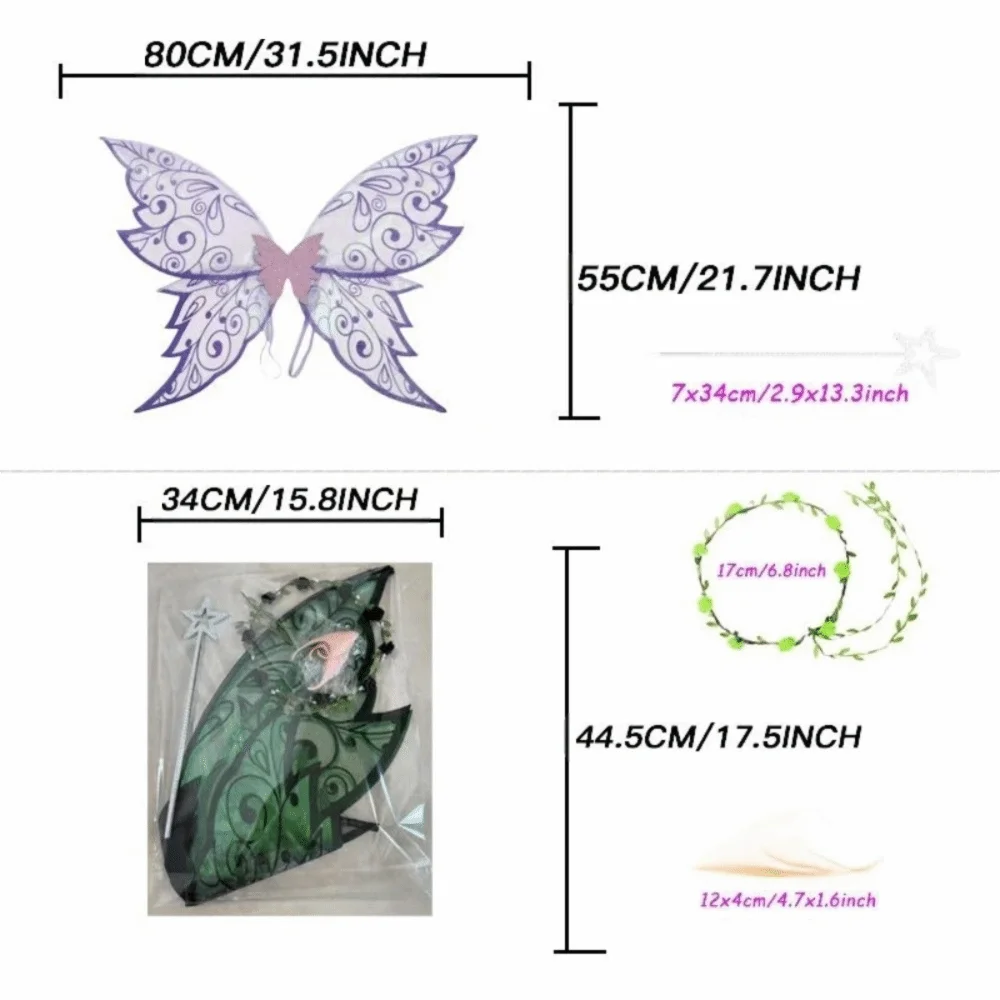 Organza Fairy Wings Costume Accessories for Cosplay