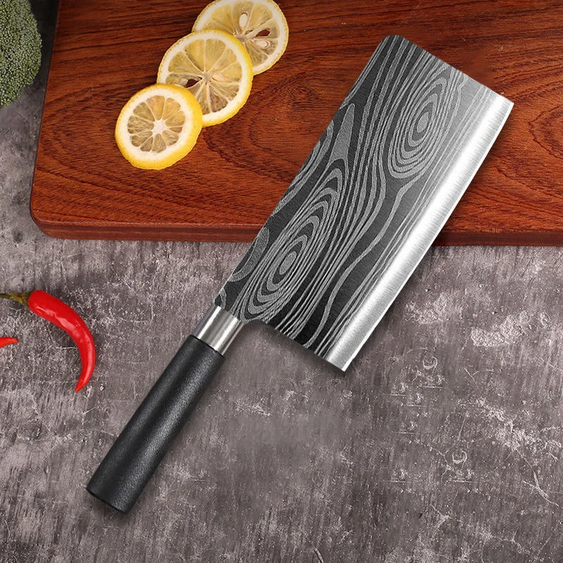 Laser Damascus Pattern Utility Kitchen Knives 2