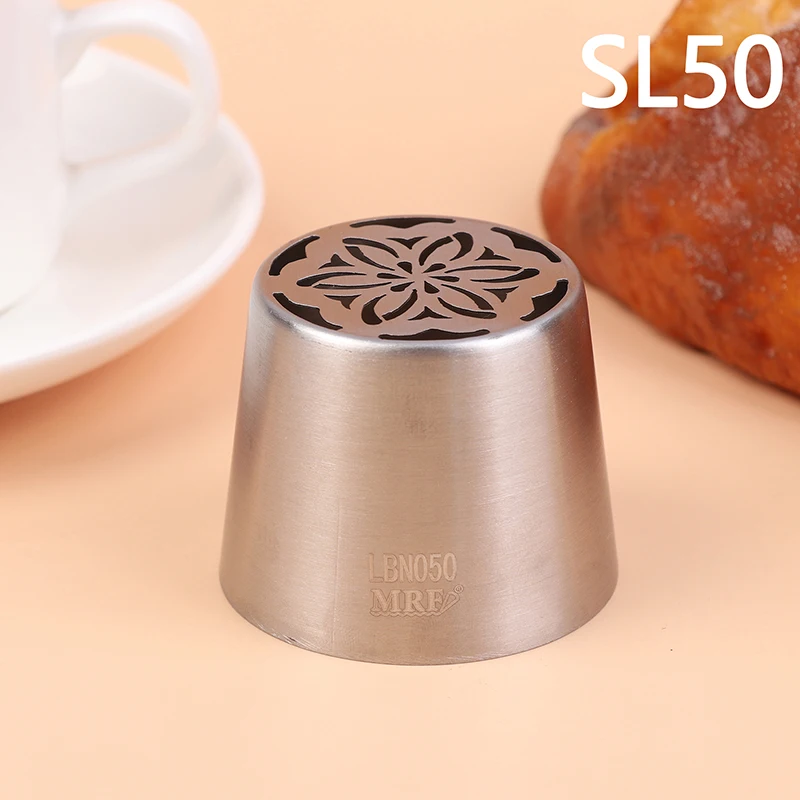 SL50 Stainless Steel Russian Icing Piping Nozzles DIY Pastry Cake Cream Decorating Tips Cupcake Baking Tools 1Pc cake decoration cake decorations baking decorations pastry nozzles cake decorating tools baking supply