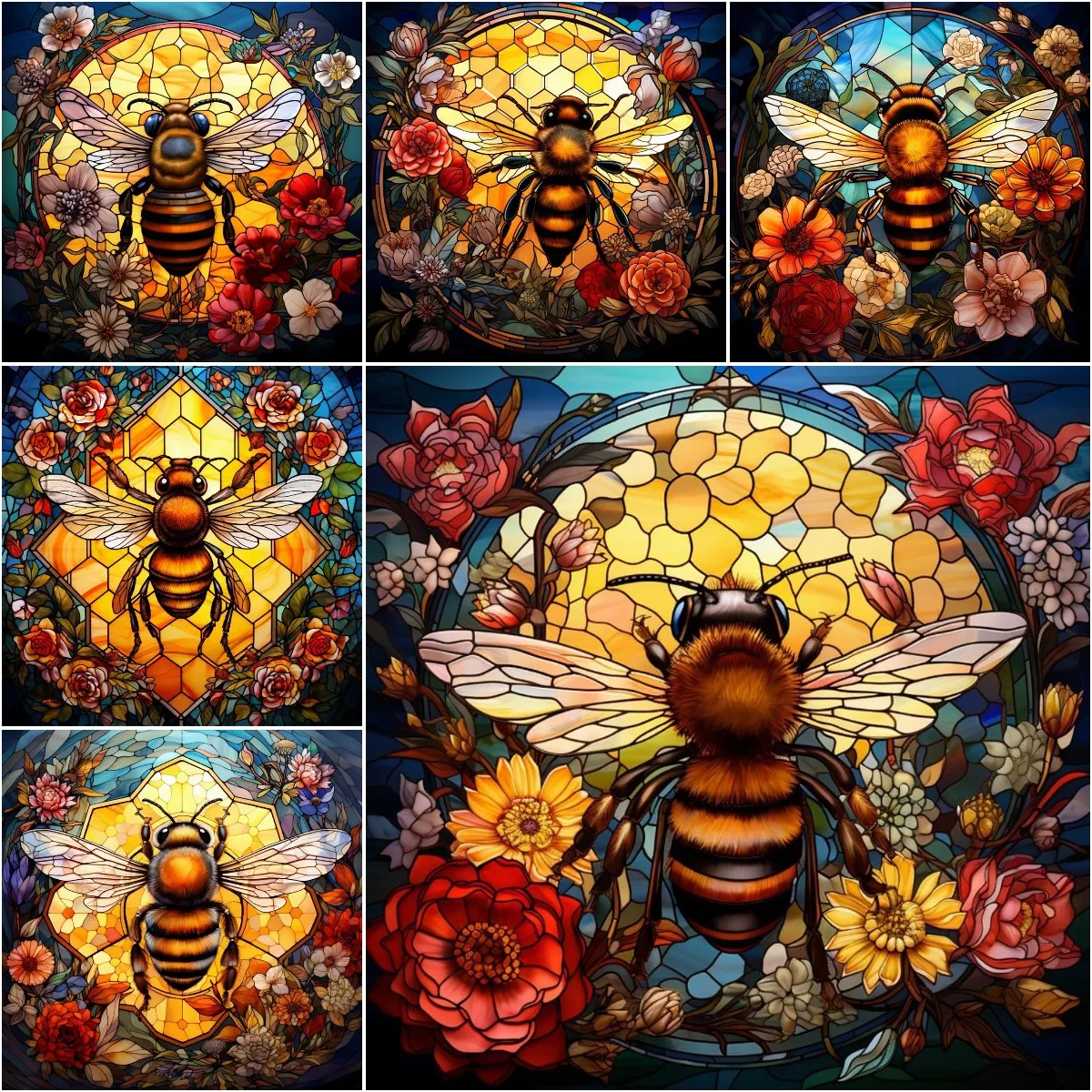 

Bee DIY Diamond Painting Set for Adult, 5D Children's Diamond Art Set, Full Crystal Craft Set, Home Wall Decoration, Gift
