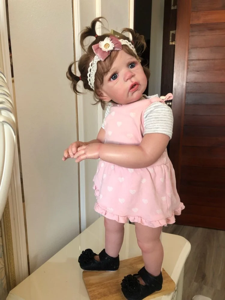 26 Inch 3D Painted Lifelike Newborn Baby Doll By Artists Soft Flexible