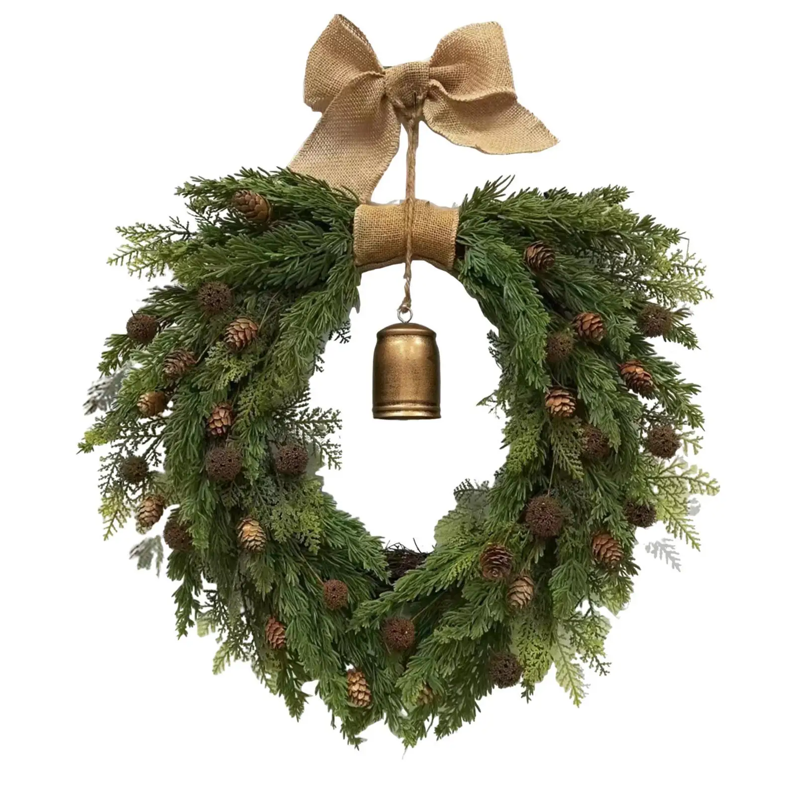 Bohemian for Front Door Indoor with Bow Knot Spring Decorations Gift Artificial Wreath Garland for Living Rooms Porches Bedrooms