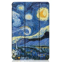 Slim Tri - Fold Leather Tablet Case with Stand - Durable and Portable Protective Cover (XK)