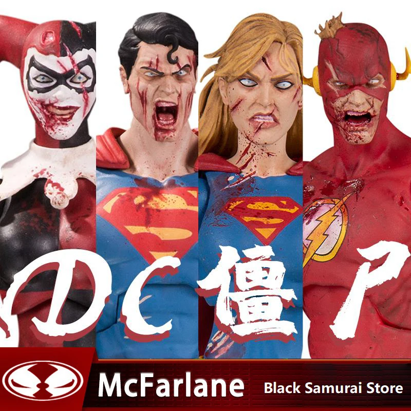 McFarlane прямая DC Comics dостановился зомби Супермен флэш Харли Квинн 7 дюймов