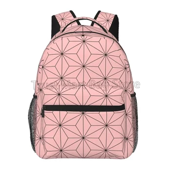 Nezuko Anime Pink zaino grande capacità Daypack borsa per Laptop da viaggio leggera zaini impermeabili per donna ragazze escursionismo 1