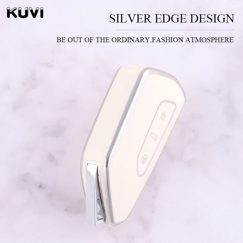 Key Case Cover Soft TPU Car Remote for VW Volkswagen Golf 8 MK8 For Skoda Octavia For Seat Protection Shell Accessories
