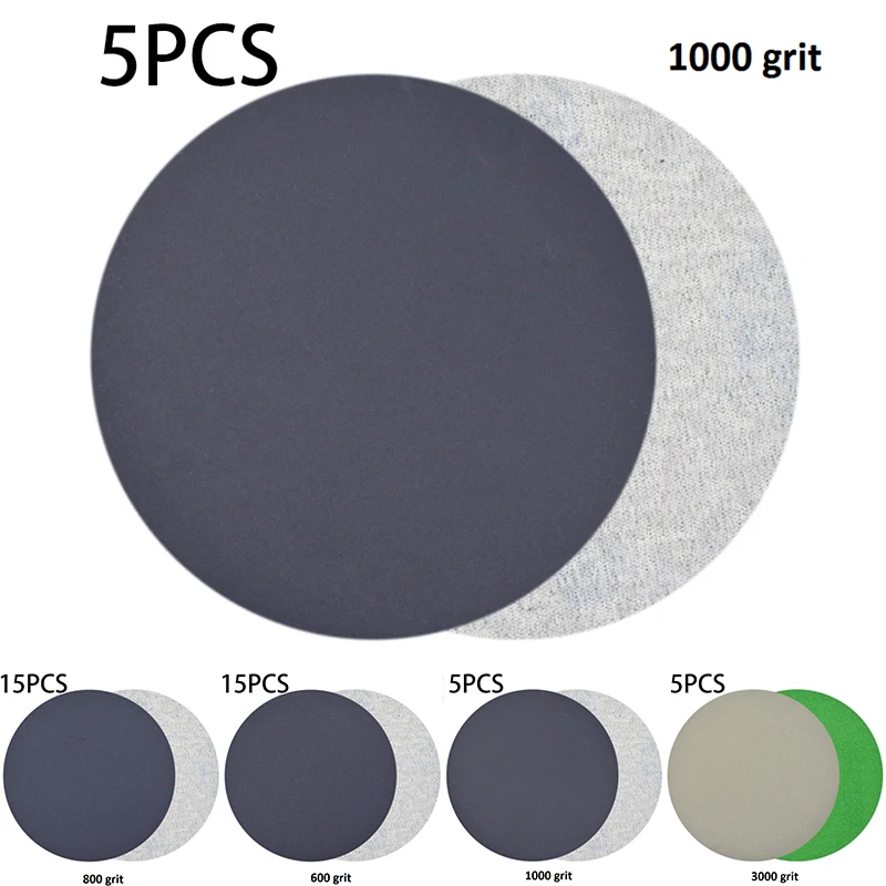 

40pcs Hook And Loop Wet / Dry Sand Papers Tool High Quality Silicon Carbide 3 Inch 600 800 1000 3000 Grit Sanding Discs Tool Kit