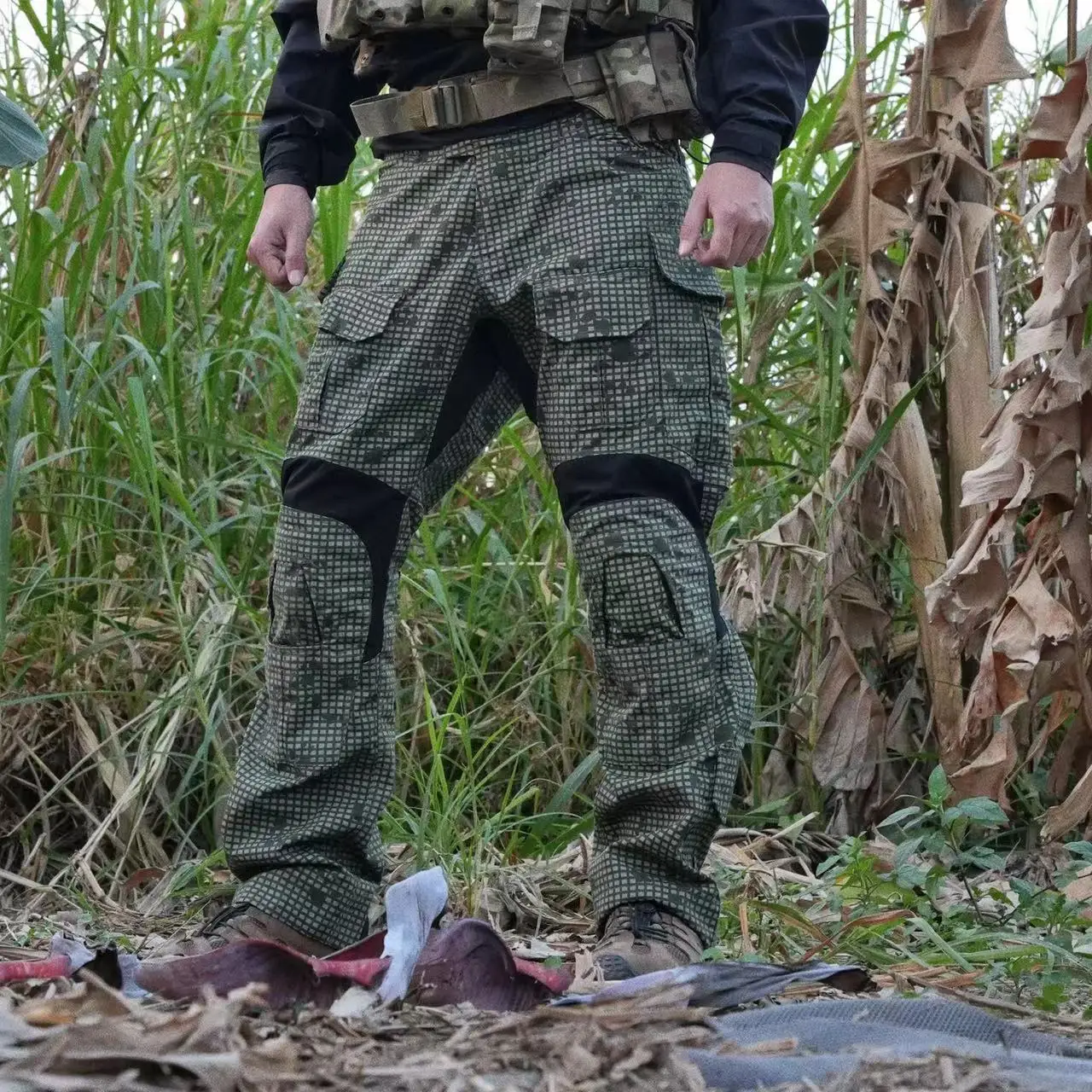Combat Pants Jungle Tiger Spot Desert Night Camo G3 Tactical Trousers Frog Suit JWD Silver Tiger Spot Tear Resistance Single Pants