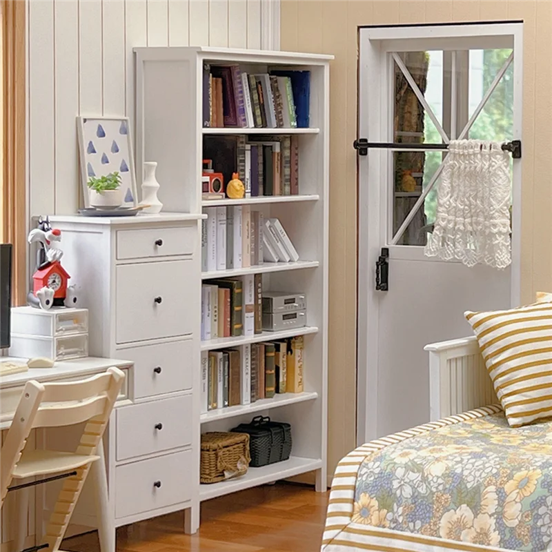 1/10 Bjd Ob11 Miniature Dollhouse Furniture Mini Model Bookcase/Shelf/Locker Dollhouse Accessories White 4