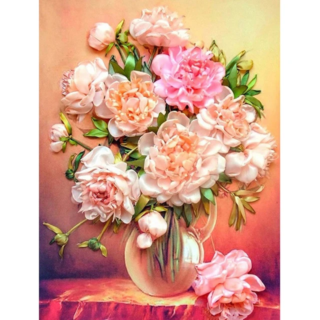 5D Diamond Painting Flower Full Diamond Tulip Rose DIY Diamond Mosaic Art Painting Cross Stitch Rhinestone Embroidery Home Decor CY-HH00805AE6