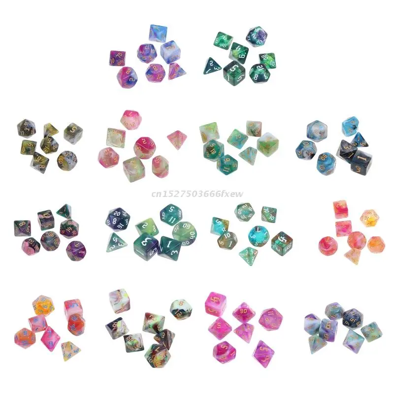 7 Pcs ٸü RPG ֻ Ʈ ũ Ű ֻ  ̺  ֻ īο ڸ Ƹٿ 