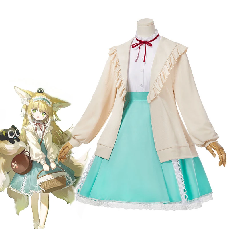 

Suzuran Costume for Arknights New Cosplay Spring Praise Cute Fox Girl Female daily Spring Dress Outfit A