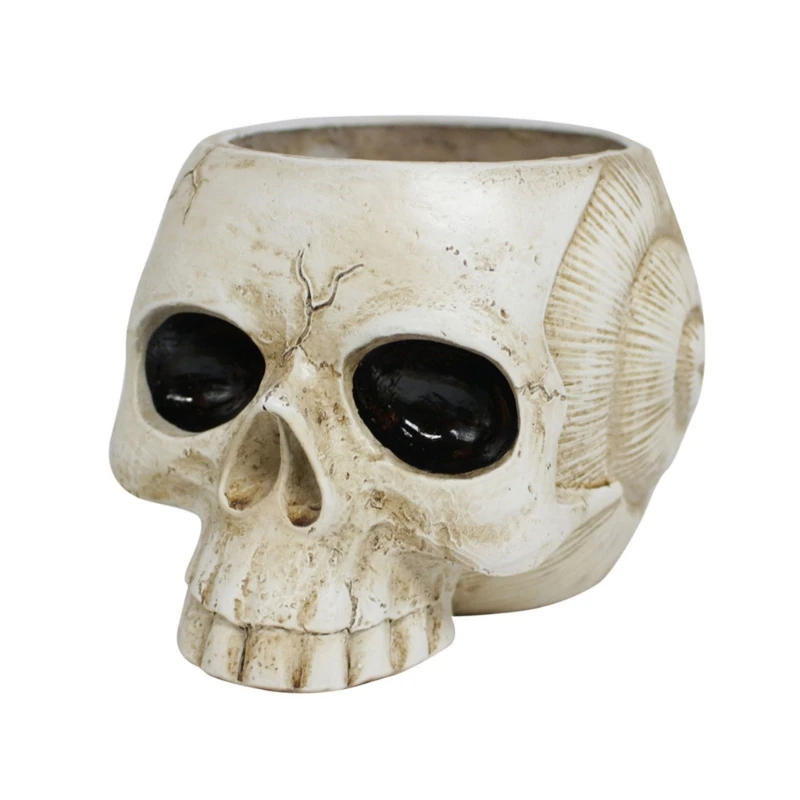 

Skull Planter Pots Resin Flowers Succulents Pots Planter Skull Head Flowerpots D08D