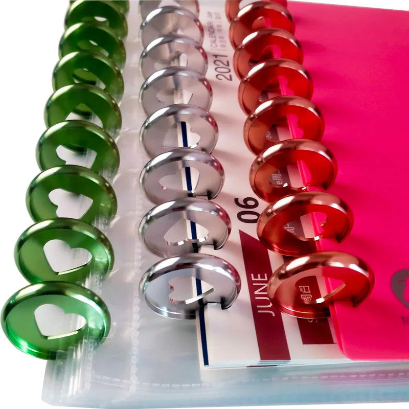 32mm 11pcs Loose Leaf Metal Discs Aluminum Metal Gold Disc Planner Disc Binding Rings Notebooks Ring Office Accessories