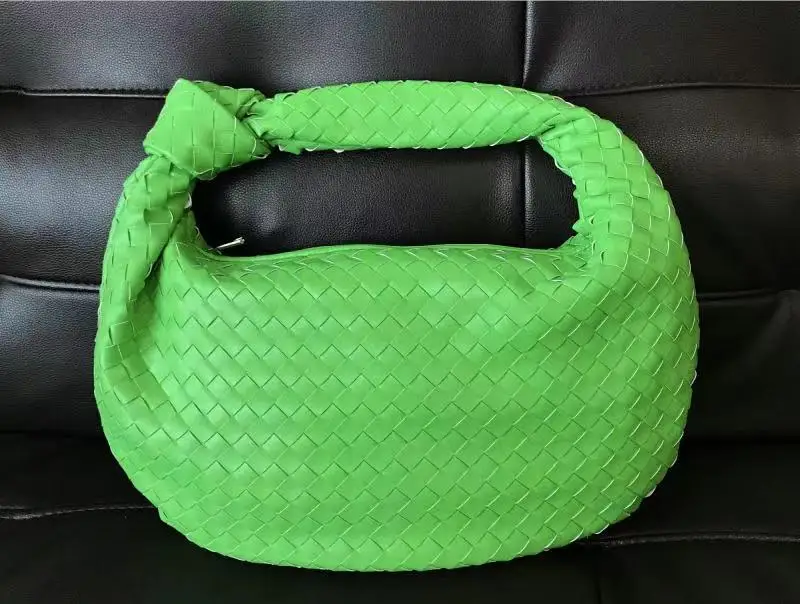 2022 Fashion Handmade Woven Bag Luxury Woven Leather Printed Shoulder Bag Lady Crossbody Hobo PU Knotted Handle Casual Handbag 