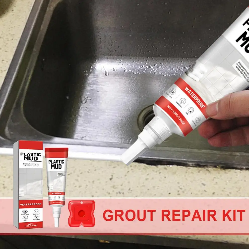 Description Picture 4 of itemWhite Tile Grout Repair 100g Grout Paint Filler With Spatula Tile Grout Sealant For Bathroom Kitchen