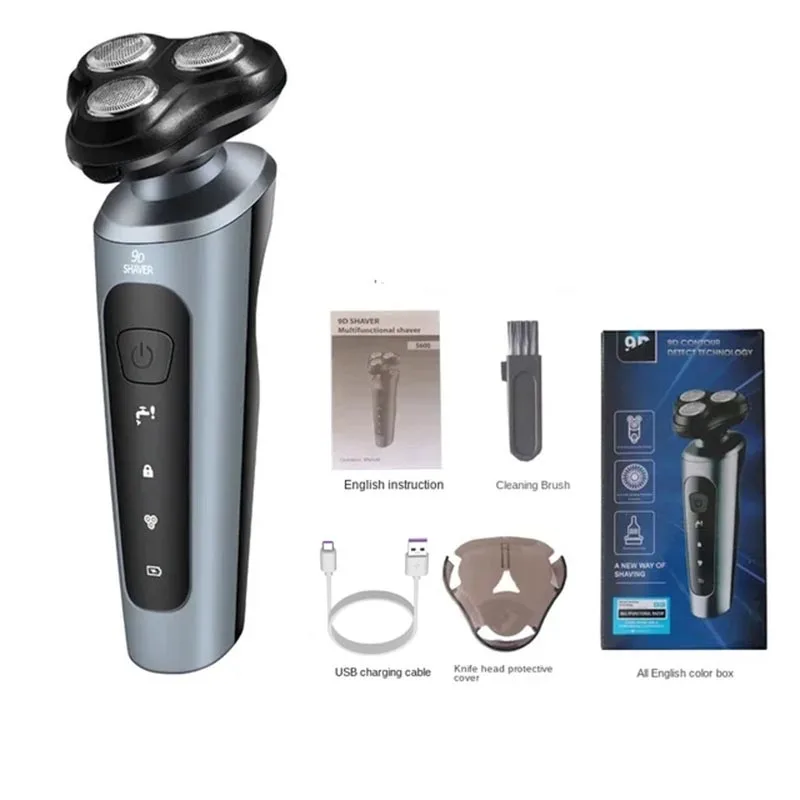New 9D Man Electric Razor Face Shaver USB Full-body Wash Beard Knife  Rechargeable Razor Rechargeable Trimmer 4