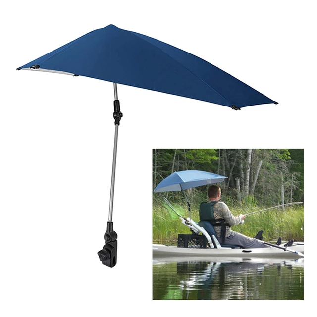 Outdoor Clamp-On Beach Chair Umbrella w/ Universal Clamp For Beach