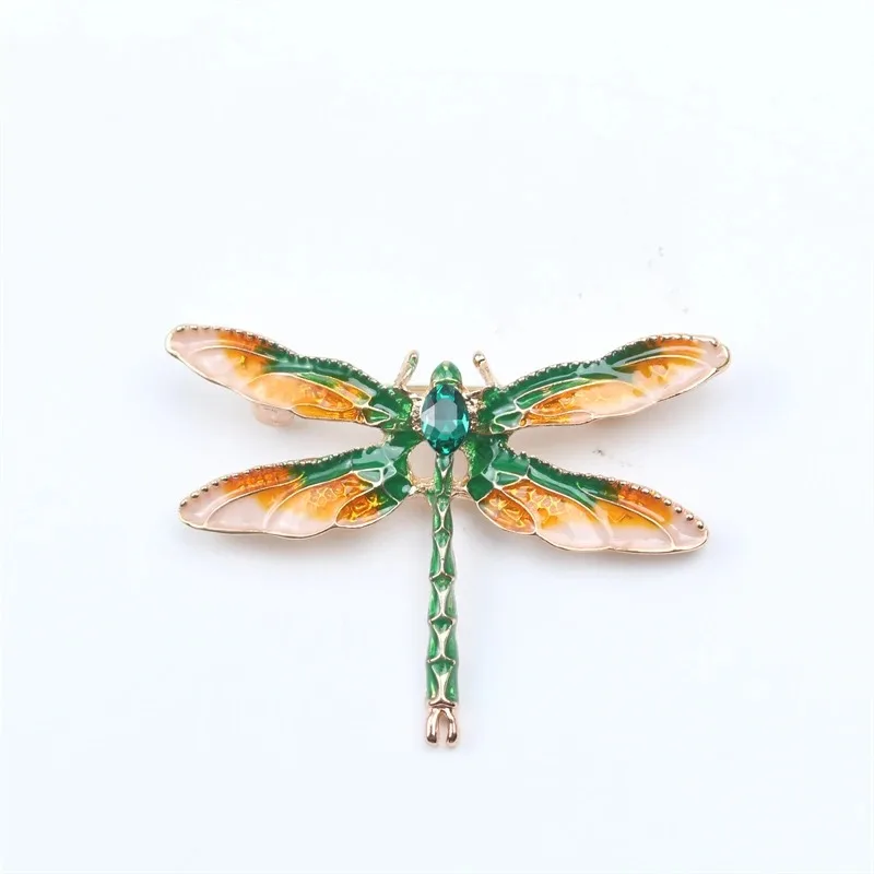ファッションクリスタルヴィンテージトンボブローチ大昆虫ブローチ女性