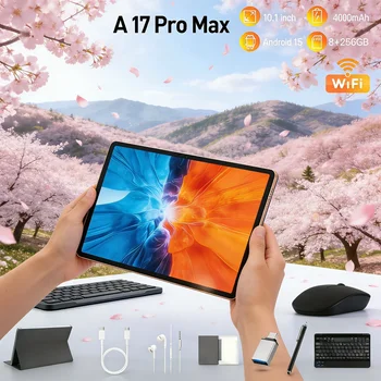 Tablet A17 Pro Max 8+256GB 10.1" FHD Screen 4000mAh Battery Type-C Port GPS Navigation E Book Reader Tablet 1