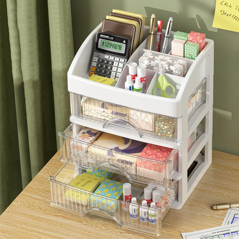 Makeup Storage Box Desktop Storage Box Multi-layer Cosmetics organizer Drawer Jewelry Box Makeup organizer Multi-functional Plastic Storage Cabinet