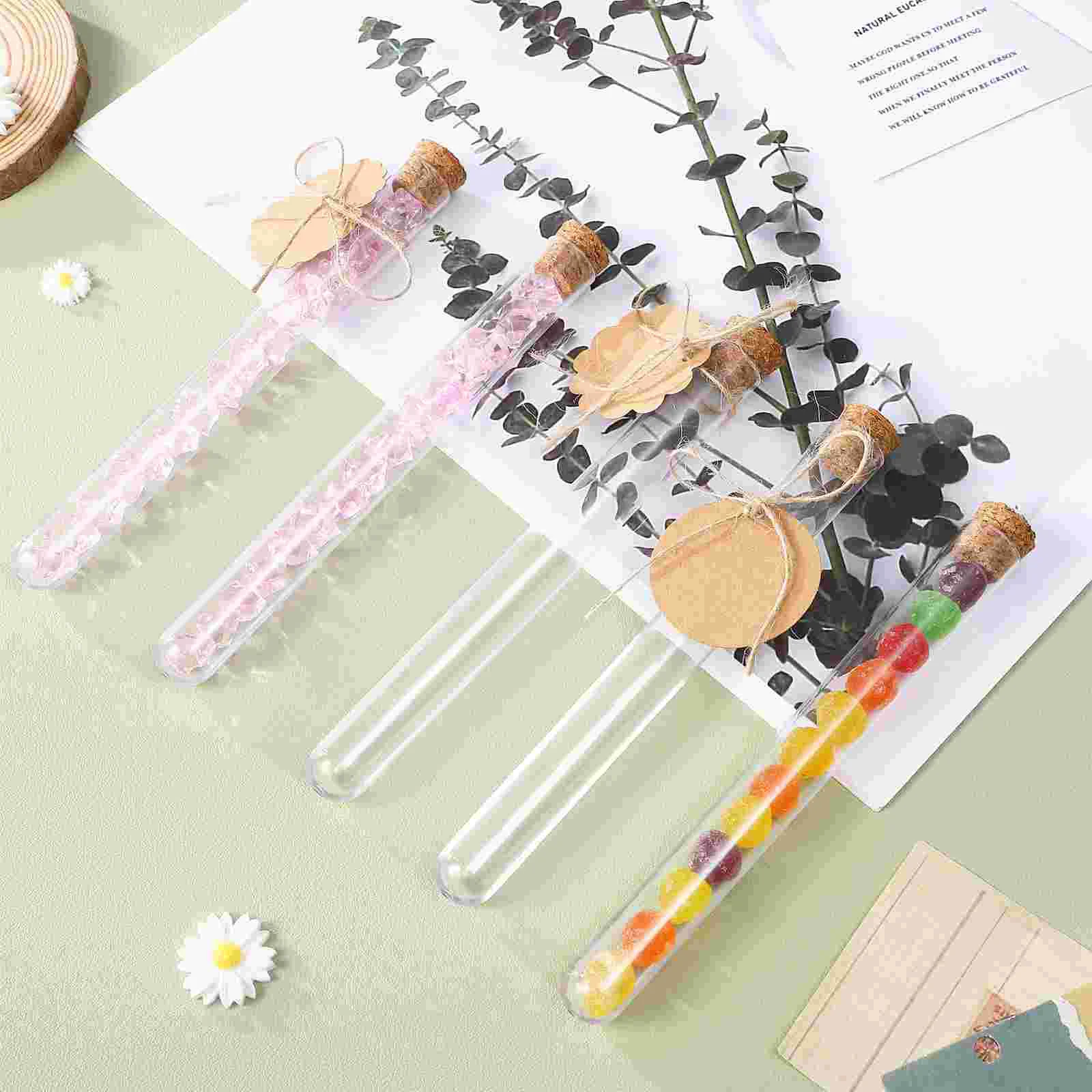 

30 шт., пластиковые пробковые трубки с пробками