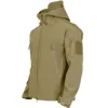 TRAF 2024 New Fashionable Shark Skin Soft Shell Jacket Men's Tactical Windproof Waterproof Jacket Men's Jacket Hooded Jacket 2