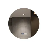 Diameter 50CM Round Smart Bathroom Mirror Washstand Round Mirror Led Light Back Luminous Connection Power Supply High Definition - Image 4