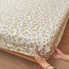 Floral Style Fitted Sheet Breathable Bedsheet постельное белье Soft Mattress Protector Home Bed Linen (Pillowcase Need Order) 3