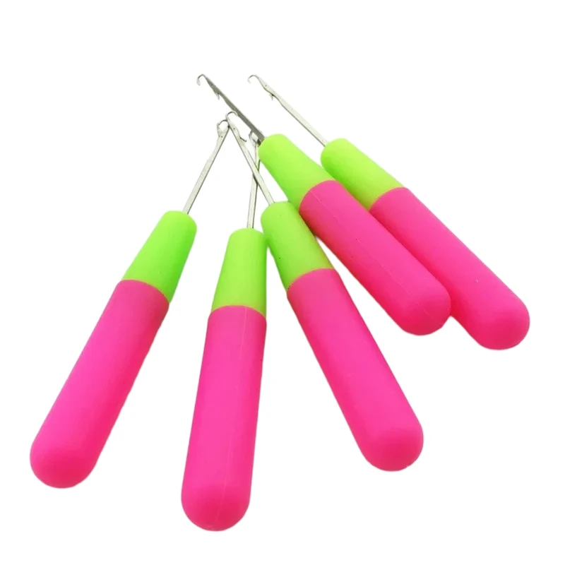Crochet Hooks 2PCS Latch Crochet Hook Needle Plastic Knitt For Making Jumbo Braiding Dreadlock Hair Tools Weaving Dreadlock Extension