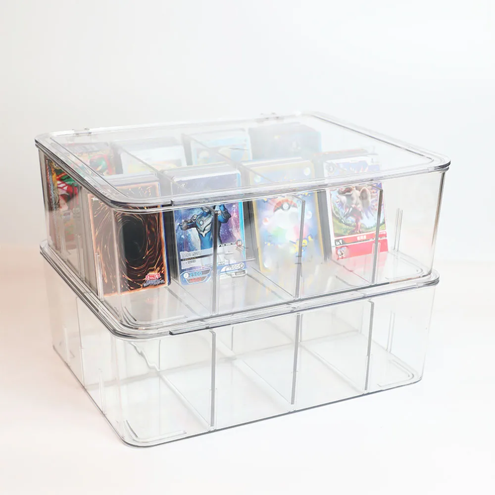 Large Transparent Card Case with Removable Dividers Rating Card Brick  Organiser Trading Card Storage Box for MTG/YGO Card Games - AliExpress