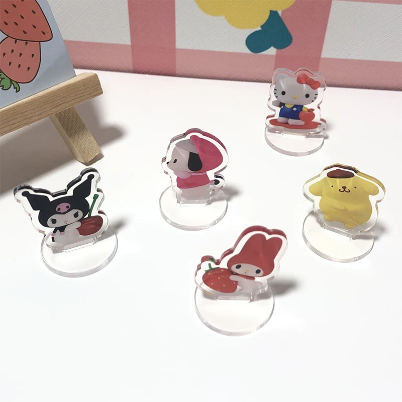 

New Sanrio Hello Kitty Kuromi Anime 3Cm Mini Decoration Cute My Melody Pompompurin Pendant Doll Lovely Gifts Toys for Kids